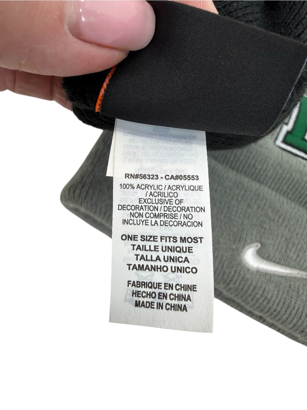 TWO Dartmouth College Nike Winter Hats OS Black Gray - Picture 8 of 12